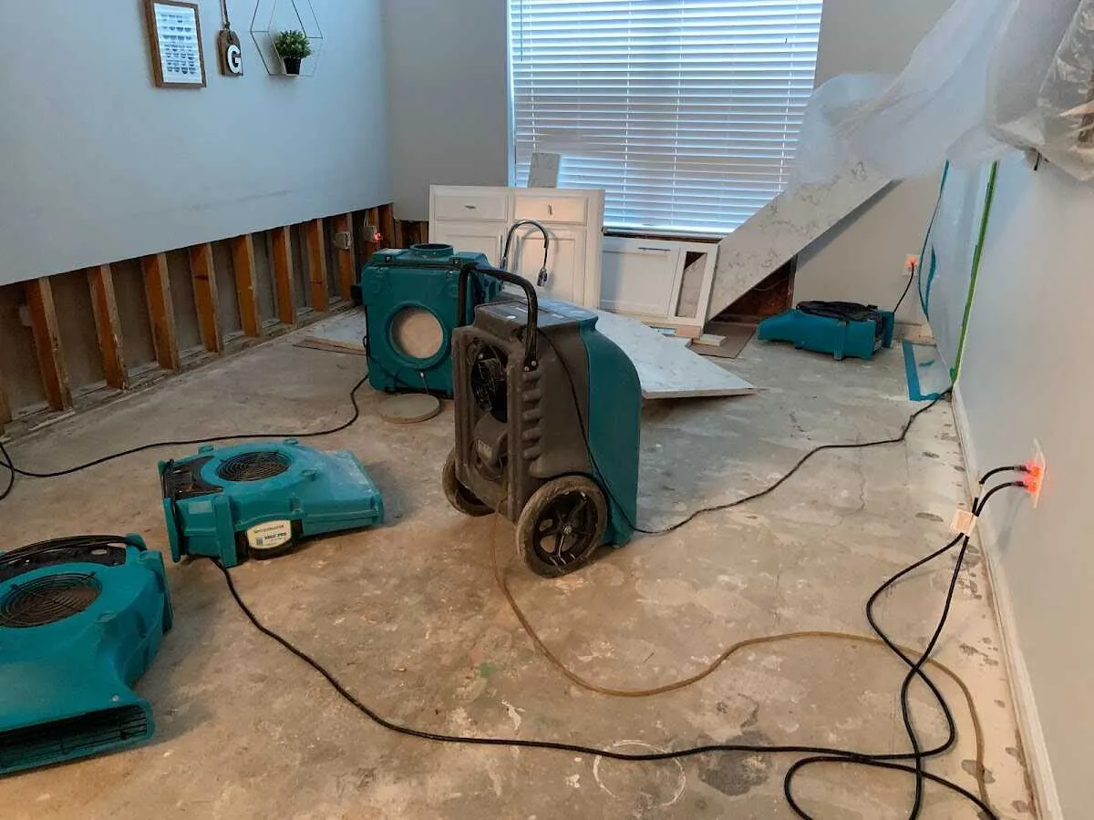 Dehumidifier in flood-cut room for Water Extraction & Removal in Glenville
